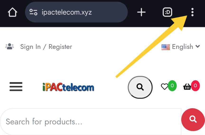 Tap Menu Button
